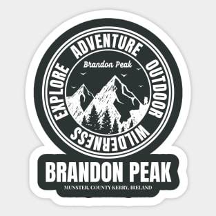 Brandon Peak Mountain, Mountaineering In Ireland Locations Sticker